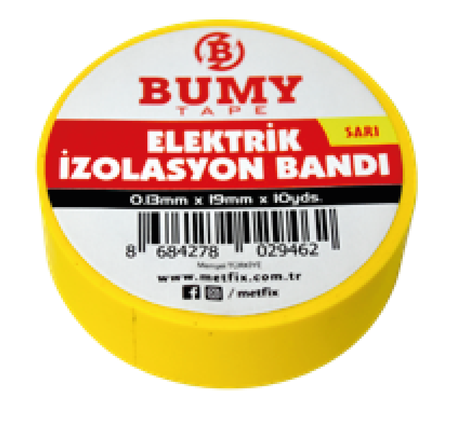 BUMY MFX9271 ELEKTRIK IZOLASYON BANDI SARI 0.13 MM X 19 MM X 10 YDS